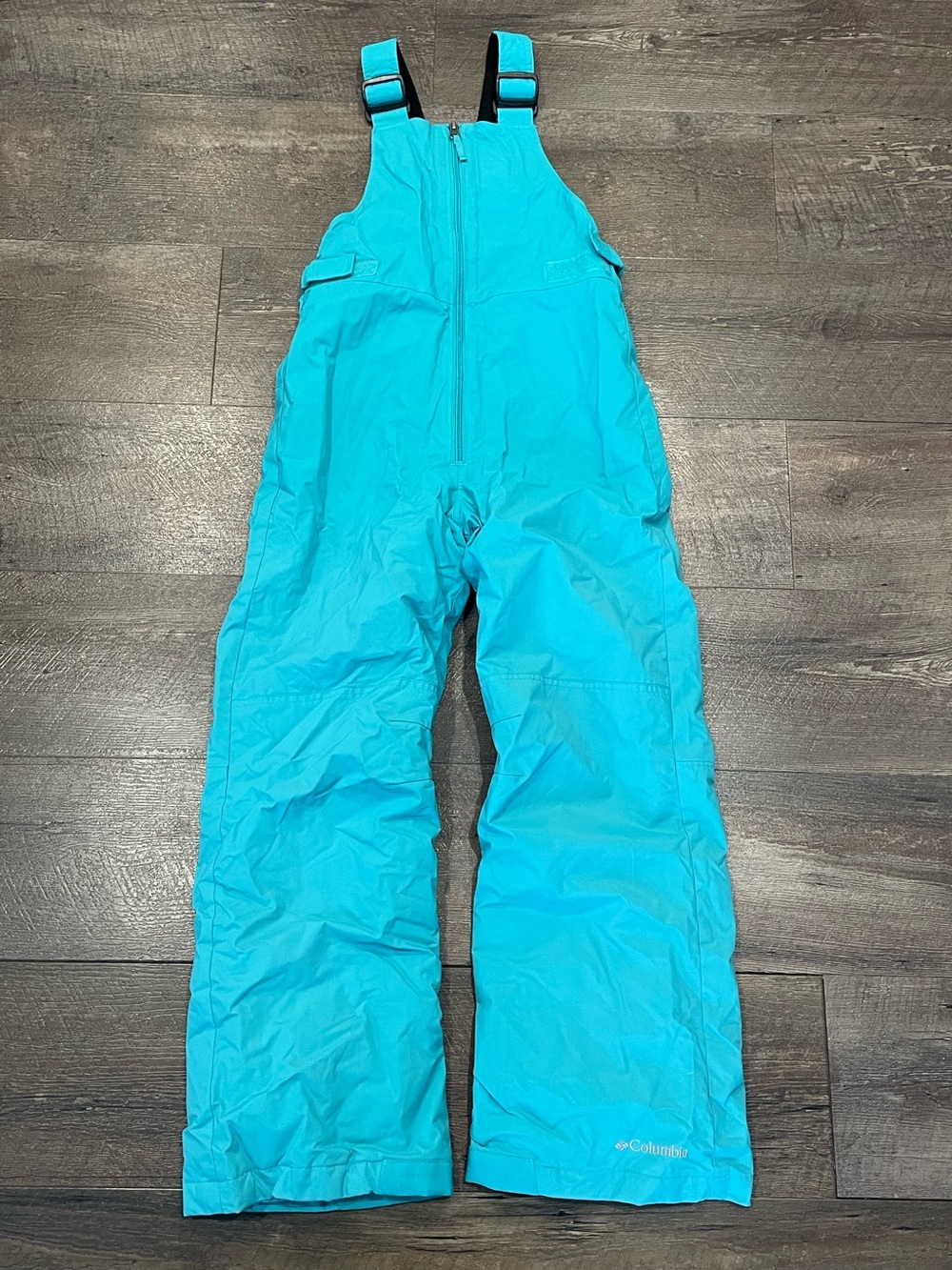 Columbia Girls Bright Turquoise Snow Bibs Overalls Size Medium